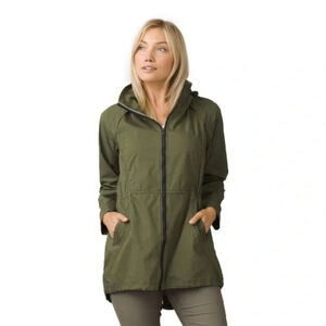 PRANA Horizon Anorak Jacket Coat Lightweight Organic Cotton Green Women's Small
